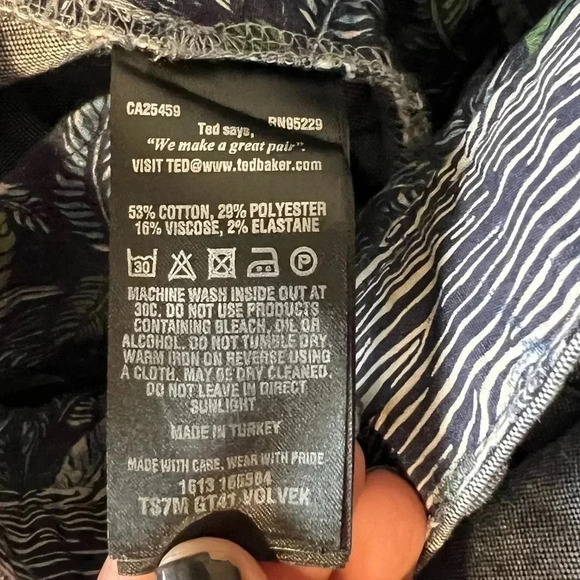 Ted Baker London woman’s trouser cropped pants size 36R color Blue gray - Picture 9 of 11